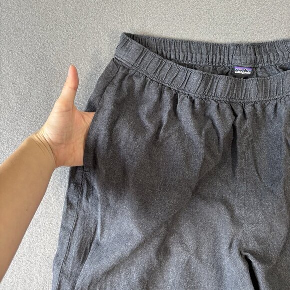 Patagonia Pants Womens M Gray Garden Island Pants Hemp Lyocell Blend Flowey Boho - Picture 5 of 14